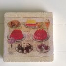 Vintage Dessert Flavours Design 1 Tumbled Tile Trivet