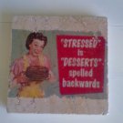 Retro Humor Design 2 Tumbled Tile Trivet