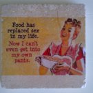 Retro Humor Design 1 Tumbled Tile Trivet