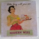 Retro Humor Design 4 Tumbled Tile Trivet