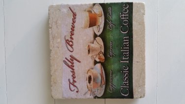 Classic Italian Coffee Tumbled Tile Trivet