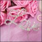 Love Script Anniversary Weding Birthday Babyshower Crystal Rhinestone Caketopper