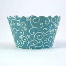Cupcake Wrappers - Olivia Swirl - Sea Blue Includes 12