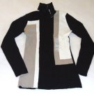 NWT STYLE & CO LONG SLEEVE TURTLE NECK RIBBED BLACK WHITE GRAY AND MULTI COLORS