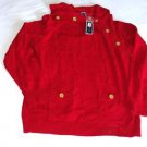 NWT KAREN SCOTT LONG SLEEVE TURTLE NECK  GOLD BUTTON  2 POCKETS RETAIL 44.00