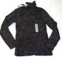 NWT STYLE & CO LONG SLEEVE TURTLE NECK RIBBED BLACK METALLIC