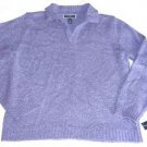 NWT KAREN SCOTT LONG SLEEVE COLLARED V NECK SWEATER MARLED