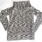 NWT CALVIN KLEIN SWEATER LONG SLEEVE TURTLENECK MARLED BLACK PULLOVER SWEATER