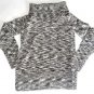 NWT CALVIN KLEIN SWEATER LONG SLEEVE TURTLENECK MARLED BLACK PULLOVER SWEATER