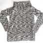 NWT CALVIN KLEIN SWEATER LONG SLEEVE TURTLENECK MARLED BLACK PULLOVER SWEATER