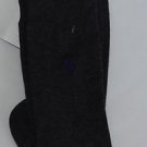 NWT POLO RALPH LAUREN MENS SOCKS CHARCOAL GRAY SMALL BLUE PONY SOCK SZ 10-13