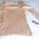 NWT NY COLLECTION COWL NECK PINK SEQUINS 3/4 SLEEVE RETAIL 54.00