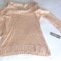 NWT NY COLLECTION COWL NECK PINK SEQUINS 3/4 SLEEVE RETAIL 54.00
