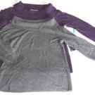 NWT DEBBIE MORGAN LONG SLEEVE MOCK TURTLENECK 3/4 SLEEVE BUTTON ON ELBOW