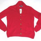 NWT KAREN SCOTT LONG SLEEVE CARDIGAN GOLD BUTTON DOWN  2 POCKETS
