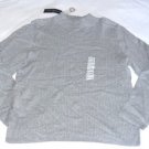 NWT KAREN SCOTT LONG SLEEVE MOCK  TURTLENECK  SMOKE GRAY CABLE KNIT