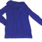 NWT STYLE & CO LONG SLEEVE SWEATER SAPPHIRE BLUE BUTTONED COLLARED