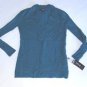 NWT STYLE & CO PETITE V NECK LONG SLEEVE TOP RIBBED