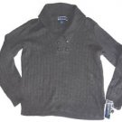 NWT KAREN SCOTT LONG SLEEVE  BIB NECK COLLAR SWEATER CABLE KNIT