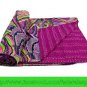 Kantha Quilt Indian Throw Reversible Cotton Bohemian Bedspread Bedding 987