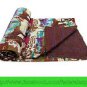 Kantha Quilt Indian Throw Reversible Cotton Bohemian Bedspread Bedding 986
