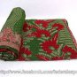 Vintage Throw Kantha Quilt Bedding Indian Handmade Cotton Bedspread Blanket 802