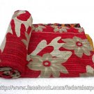 Vintage Throw Kantha Quilt Saree Sari Quilt Indian Handmade Fabric Craft 835