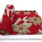 Vintage Throw Kantha Quilt Saree Sari Quilt Indian Handmade Fabric Craft 835
