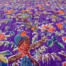 Kantha Quilt Indian Throw Reversible Cotton Bohemian Bedspread Bedding 915