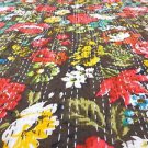 Kantha Quilt Indian Throw Reversible Cotton Bohemian Bedspread Bedding 916