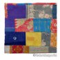 Indian Kantha Quilt Patchwork One Side Multicolor Cotton Cushion Cover Case 600
