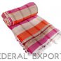 Hand Loom Chindi Carpet Rag Rug Floor Mat Yoga Mat Vintage Throw Coverlet 17