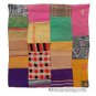 Indian Kantha Quilt Patchwork Both Side Multicolor Cotton Cushion Cover Case 570