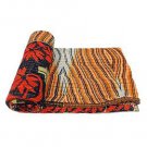 Cottage Quilt Tradational Vintage Throw Kantha Quilt Reversible Saree Gudari 725