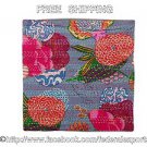 Indian Cotton Handmade Couch Kantha Pair Cushion Cover Pillow Shams Case 612