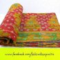 Vintage Kantha Quilt Throw Coverlet Bedspread Bedding Beach Throw Yoga Mat 889