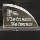 Vietnam Veteran 3D crystal Laser engraved show piece