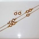 Gold Color Sweater Necklace Set
