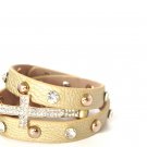 Leather Cross Bracelet