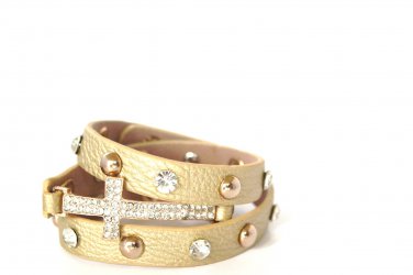 Leather Cross Bracelet