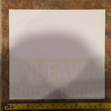 8" Endeavor Snowboard Sticker - White - Decal Jacket Pants Bindings Boots Gloves Mens Ski 2