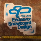 8" Endeavor Snowboard Sticker - Blue - Decal Jacket Pants Bindings Boots Gloves Mens Ski 2