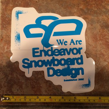 8" Endeavor Snowboard Sticker - Blue - Decal Jacket Pants Bindings Boots Gloves Mens Ski 2