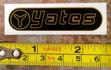Small Yates Sticker Decal Rock Black Climbing Shoes Holds Cams Ropes Carabiners 1