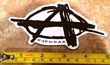 5" Anarchy Eyewear Sticker Decal Sunglasses Goggles Snowboard Skate Surf Ski