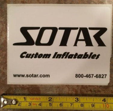 SOTAR Whitewater Sticker Decal Black Kayak Canoe SUP Surf Whitewater Rafting