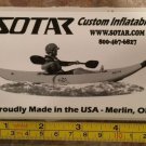 5" SOTAR Whitewater Sticker Decal Black Kayak Canoe SUP Surf Whitewater Rafting