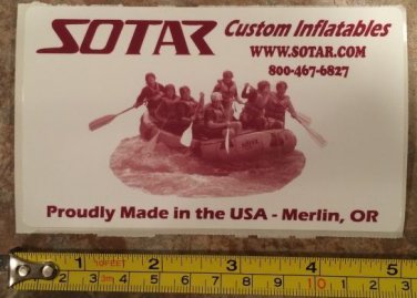 5" SOTAR Whitewater Sticker Decal Red Kayak Canoe SUP Surf Whitewater Rafting