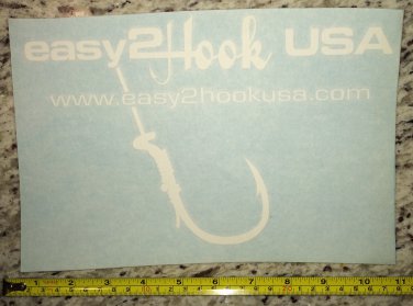 11" Easy2Hook USA Fishing Sticker Decal Catch And Release Bass Fly Rod Reel Line