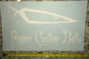 12" Pepper Custom Baits Fishing Sticker Decal Catch And Release Bass Fly Rod Reel Line